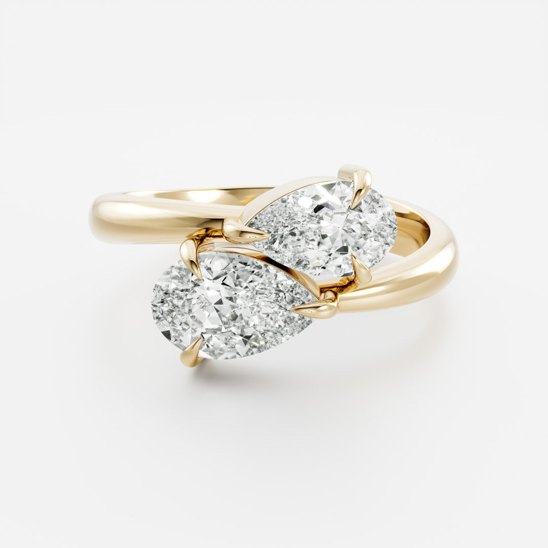 Marquise Cut Cluster Styled Lab Grown Diamond Engagement Ring